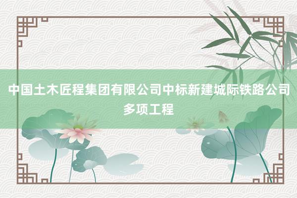 中国土木匠程集团有限公司中标新建城际铁路公司多项工程
